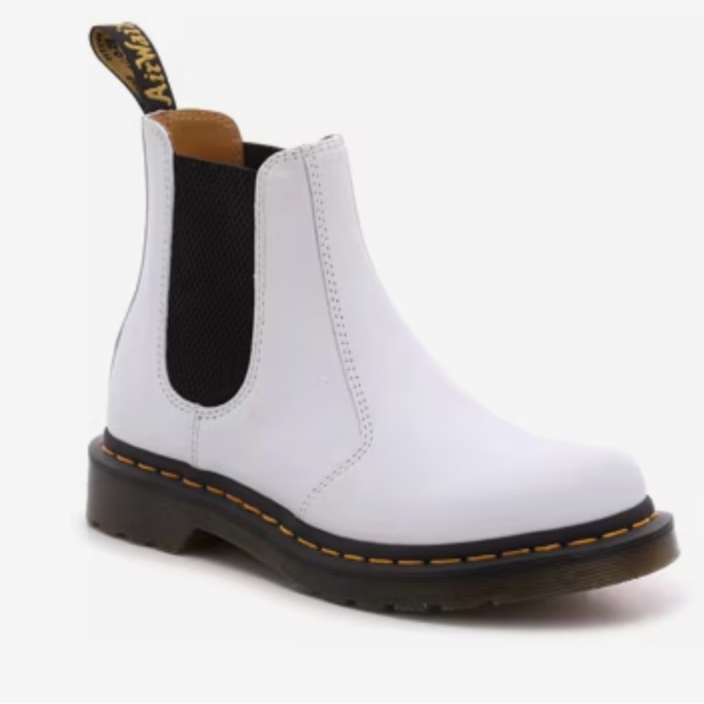 Dr. Martens White Chelsea Boots